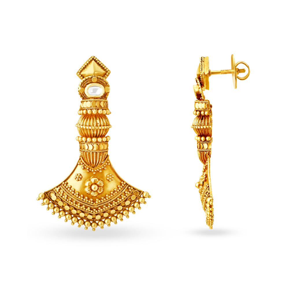 Eccentric Gold Drop Earrings,,hi-res image number null