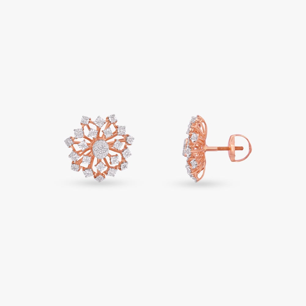 Firework Bloom Diamond Stud Earrings,,hi-res image number null