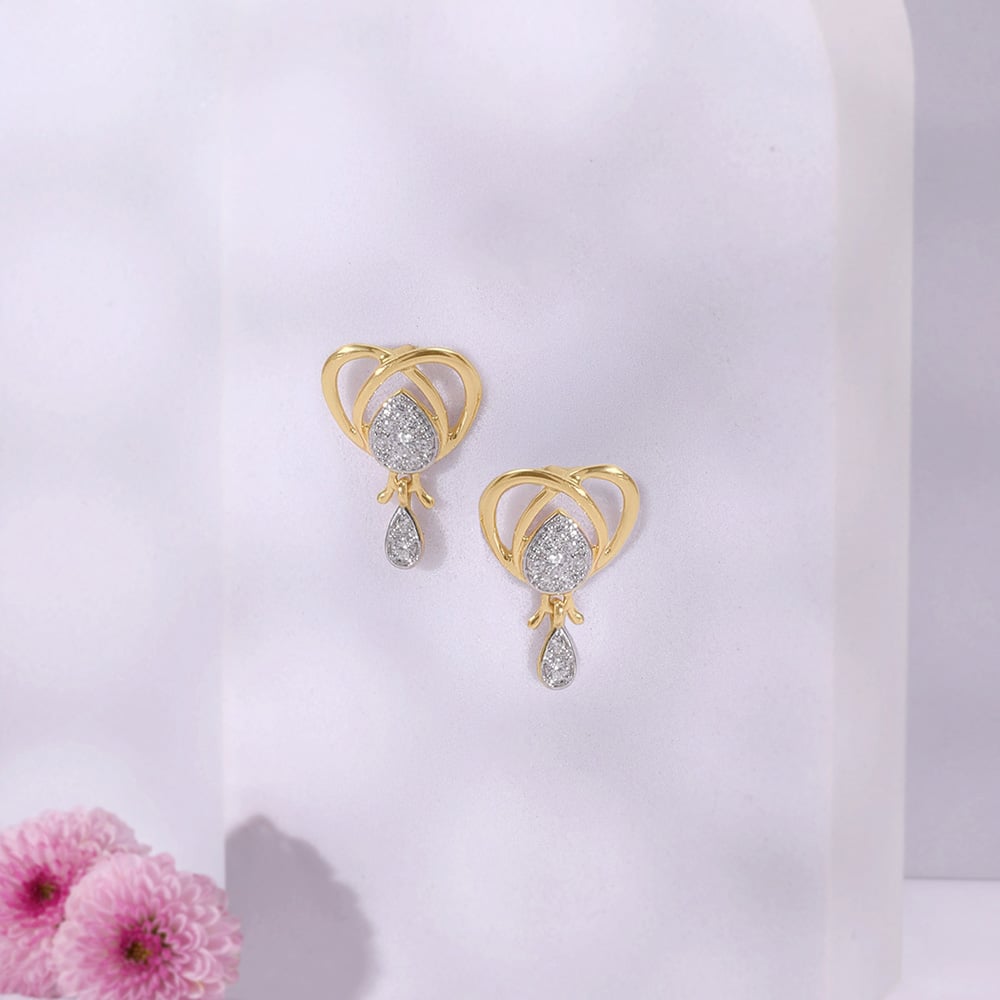 Sweet Buzz Diamond Drop Earrings,,hi-res image number null