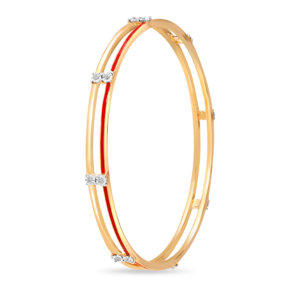14KT Yellow Gold Impressive Diamond Bangle,,hi-res image number null
