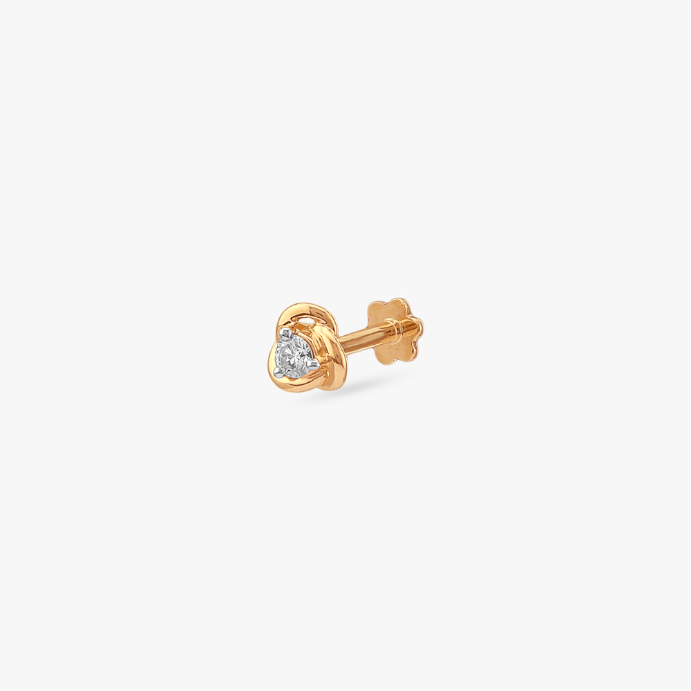 

Swirl Spark Diamond Nose Pin