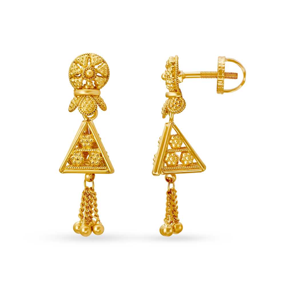Artistic Fancy Gold Drop Earrings,,hi-res image number null