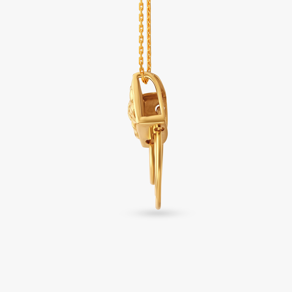 Subtle Geometric Pendant and Earrings Set,,hi-res image number null