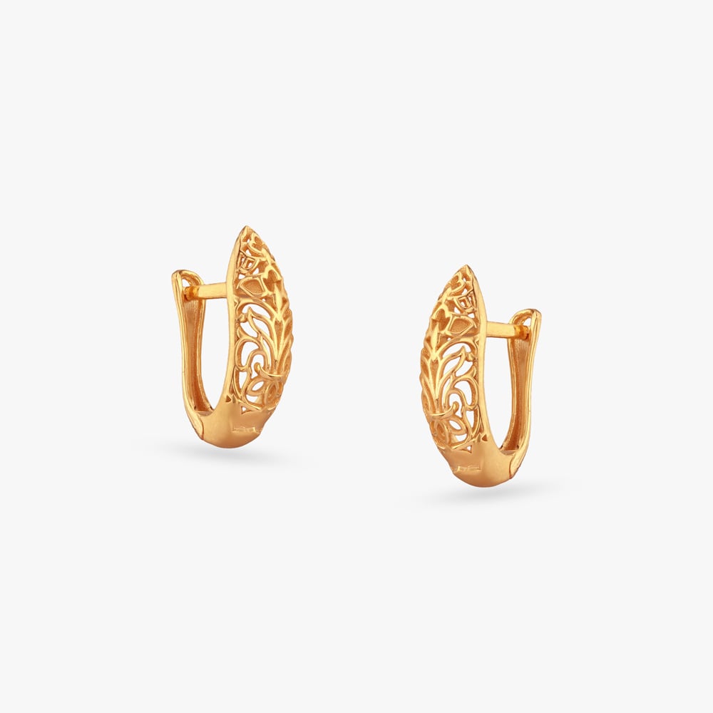 

Majestic Aura Gold Hoop Earrings