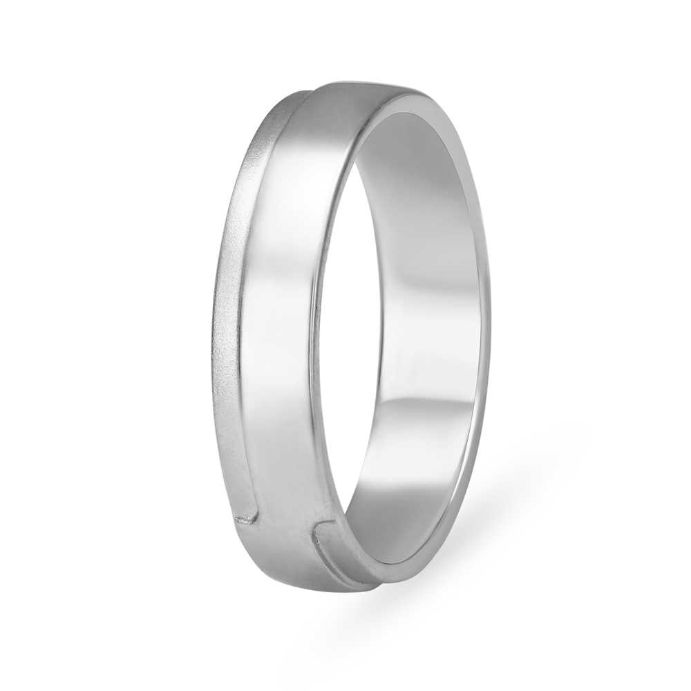 Sophisticated Textured Platinum Ring for Men