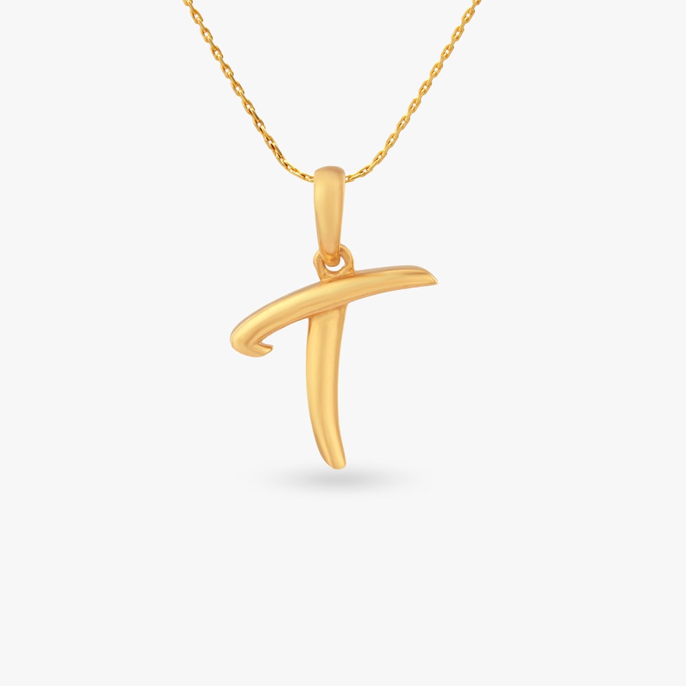 

Signature T Gold Pendant