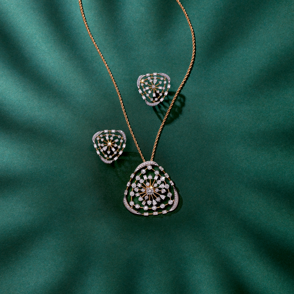 Celestial Diamond Pendant and Earrings Set,,hi-res image number null