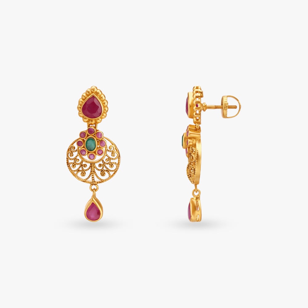 Paradise Gold Drop Earrings,,hi-res image number null
