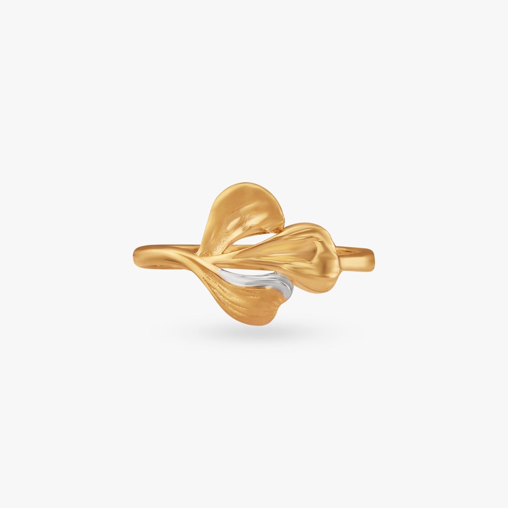 Flowing Petal Gold Ring,,hi-res image number null