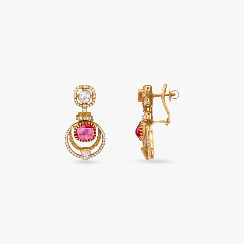 Tourmaline Halo Drop Necklace Set,,hi-res image number null