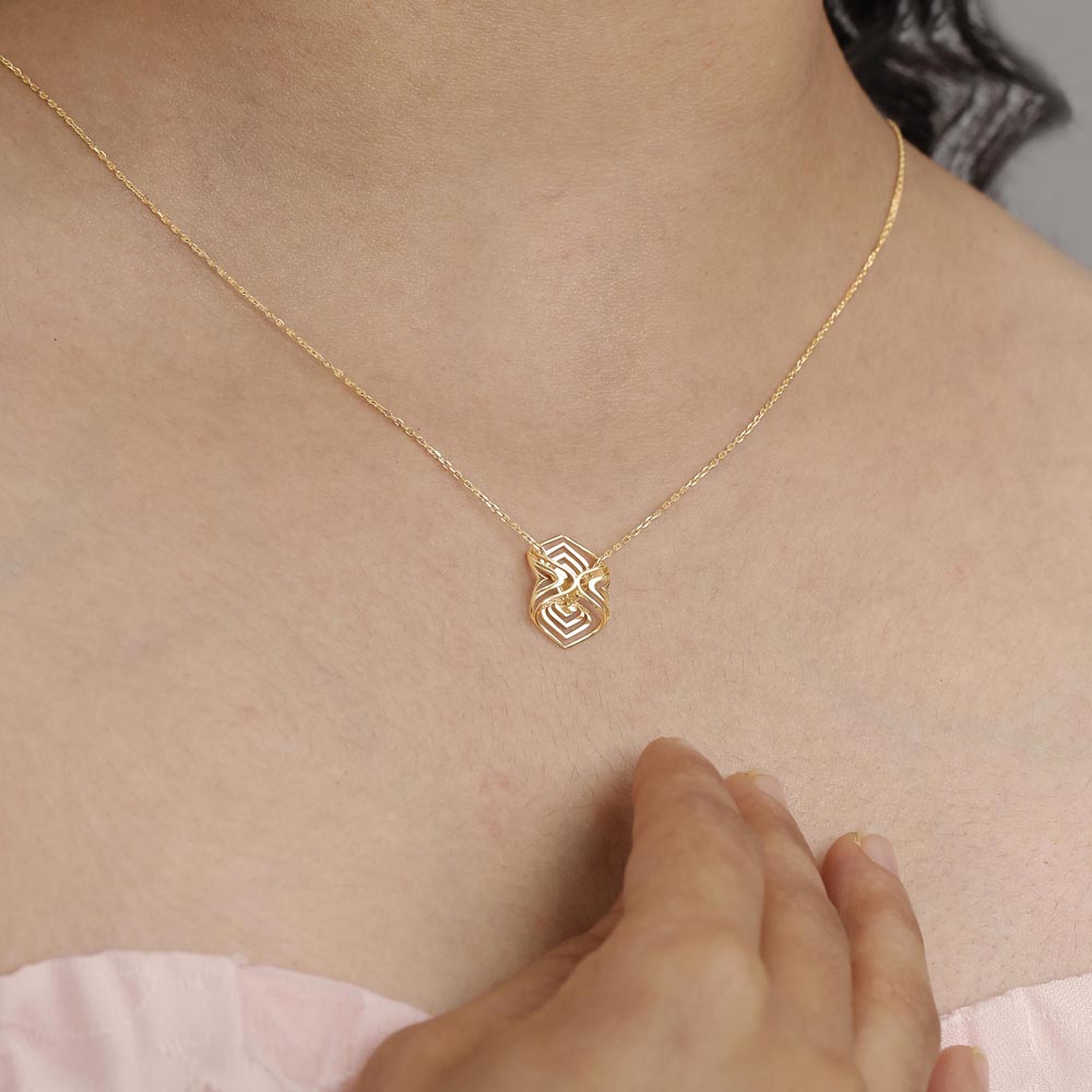 Arcade Elegance Gold Pendant,,hi-res image number null