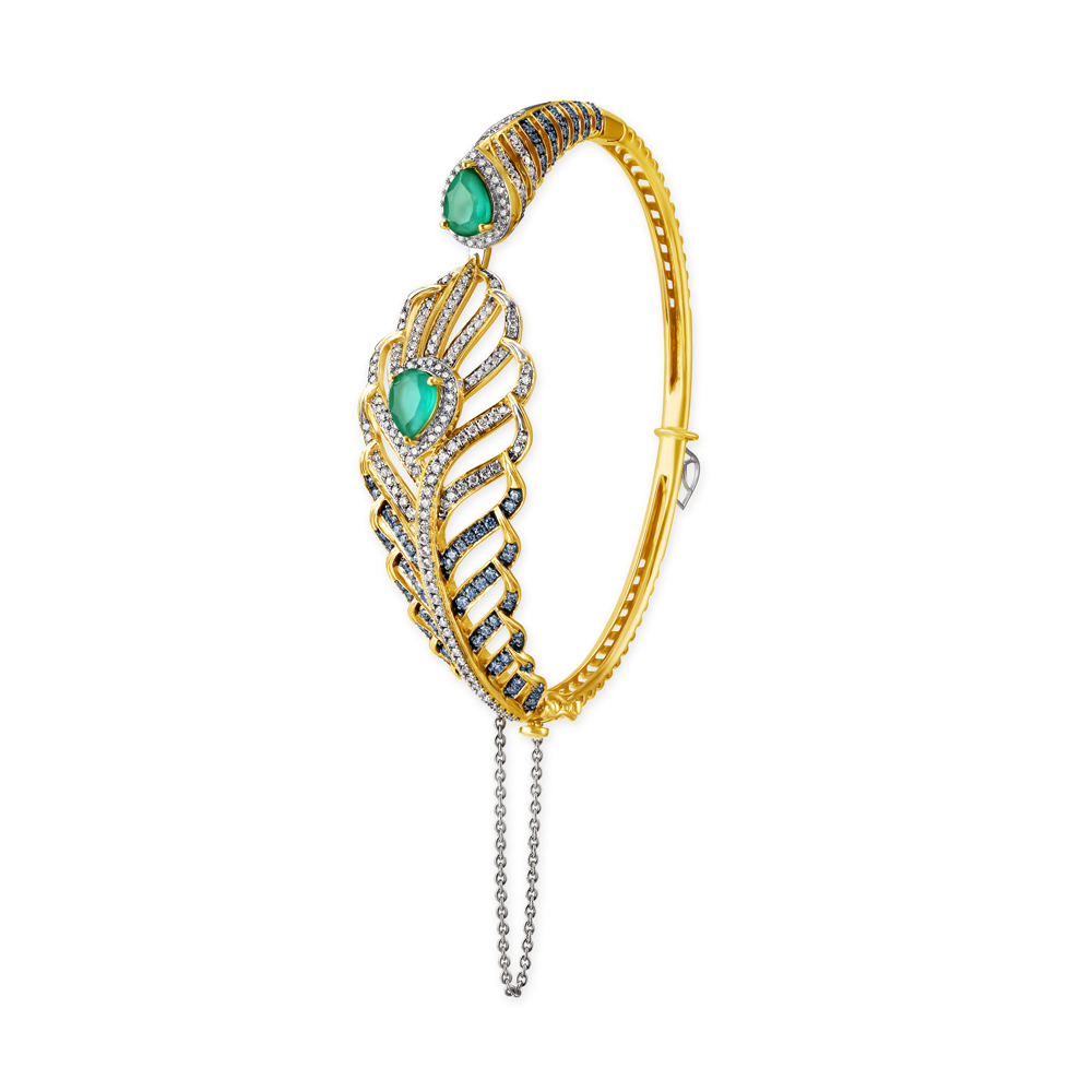 Breathtaking Cubic Zirconia Studded Diamond Bangle,,hi-res image number null