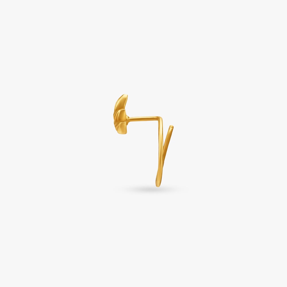 Willow Twist Gold Nose Pin,,hi-res image number null