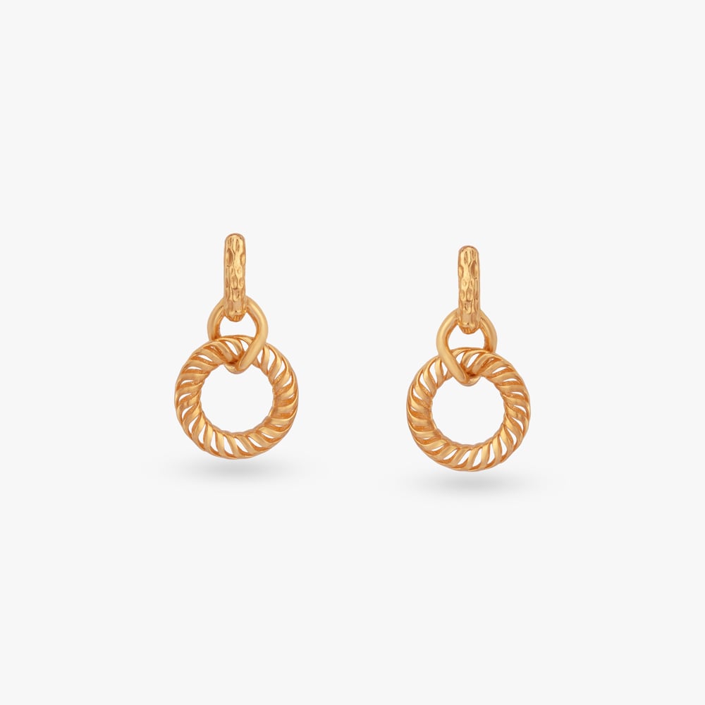 

Rope Twist Gold Drop Earrings