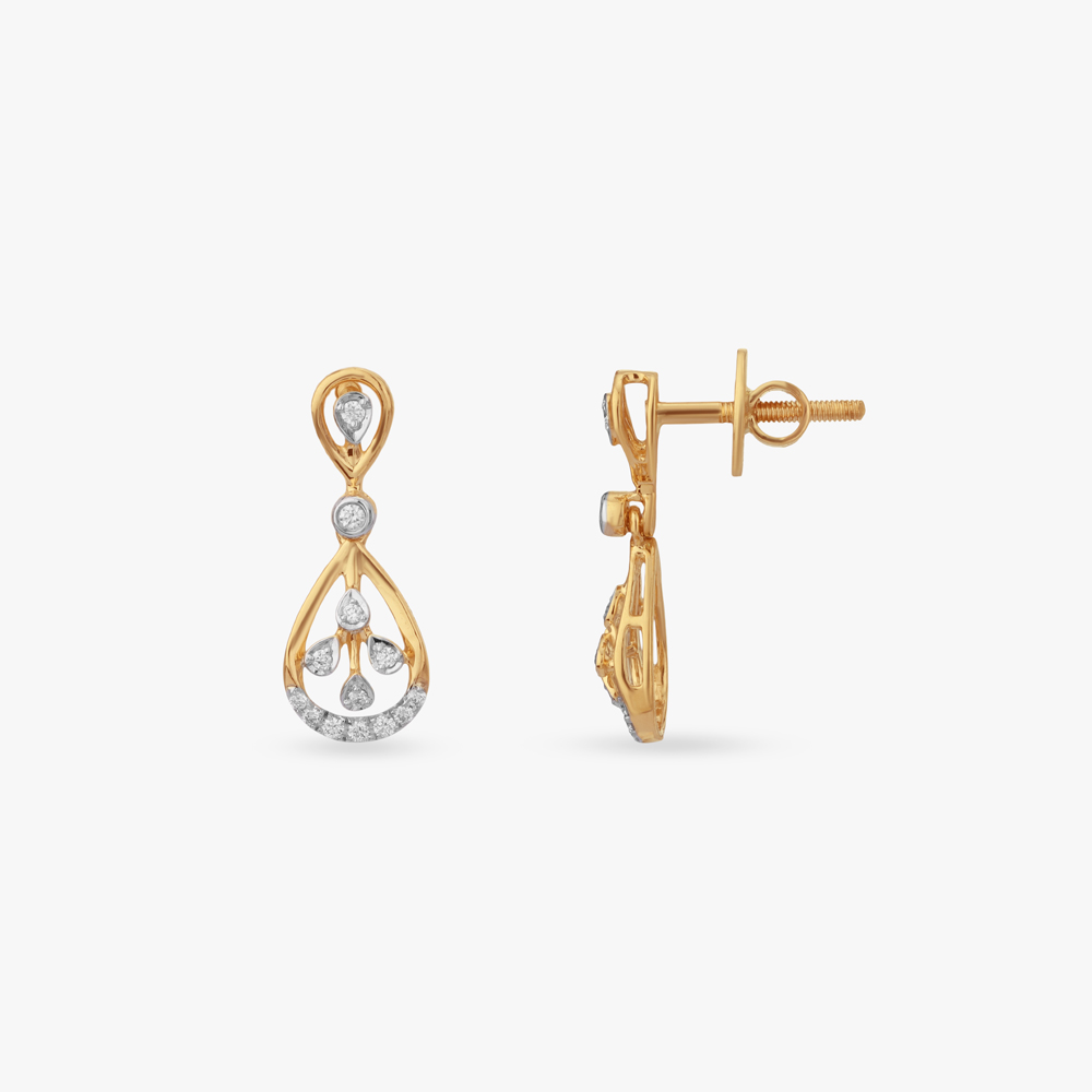 Dew Trail Diamond Drop Earrings,,hi-res image number null