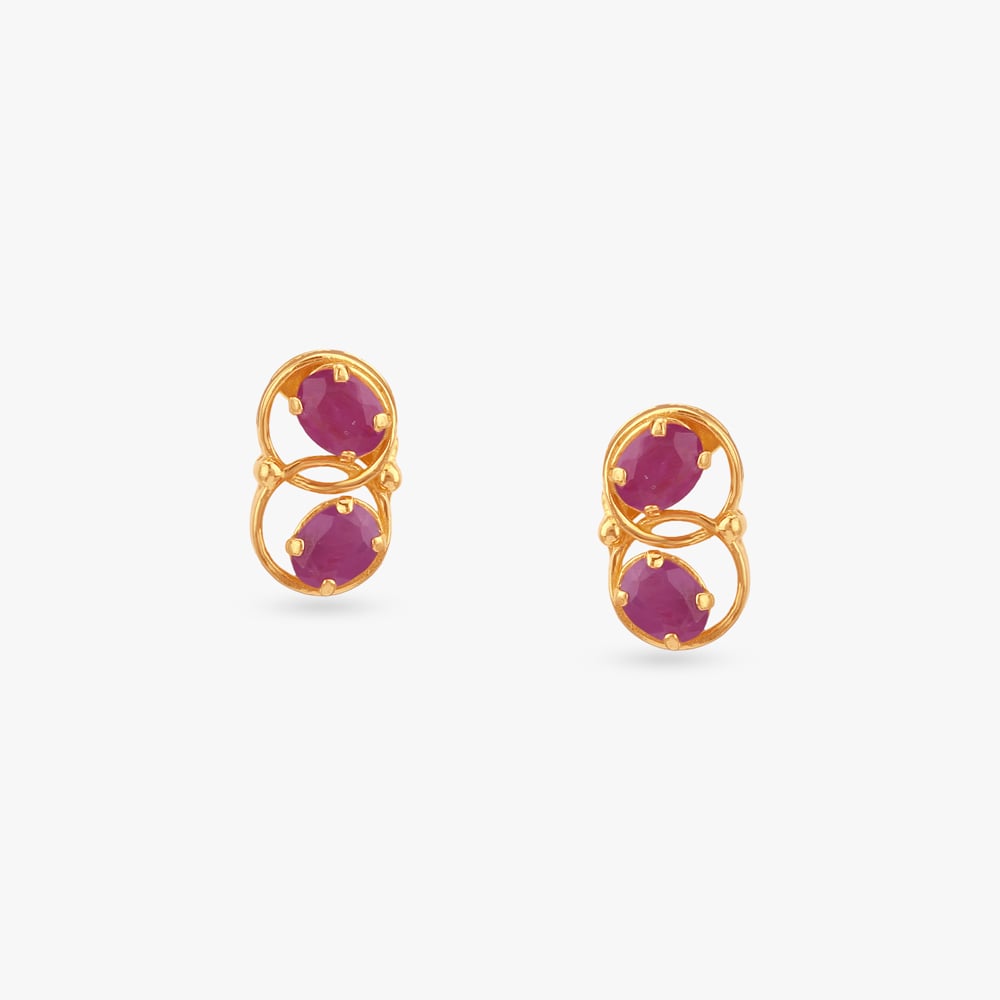 Spirited Bloom Ruby Pendant and Earrings Set,,hi-res image number null