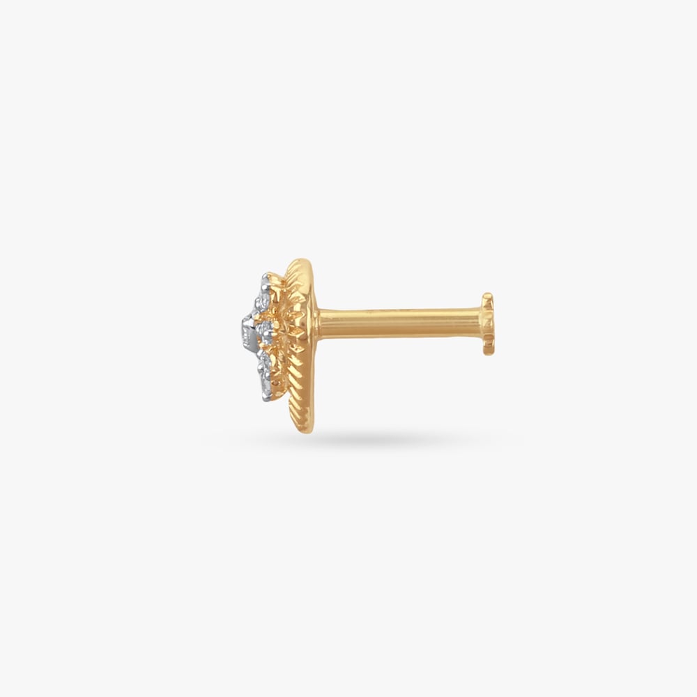 Petal Crest Diamond Nose Pin,,hi-res image number null