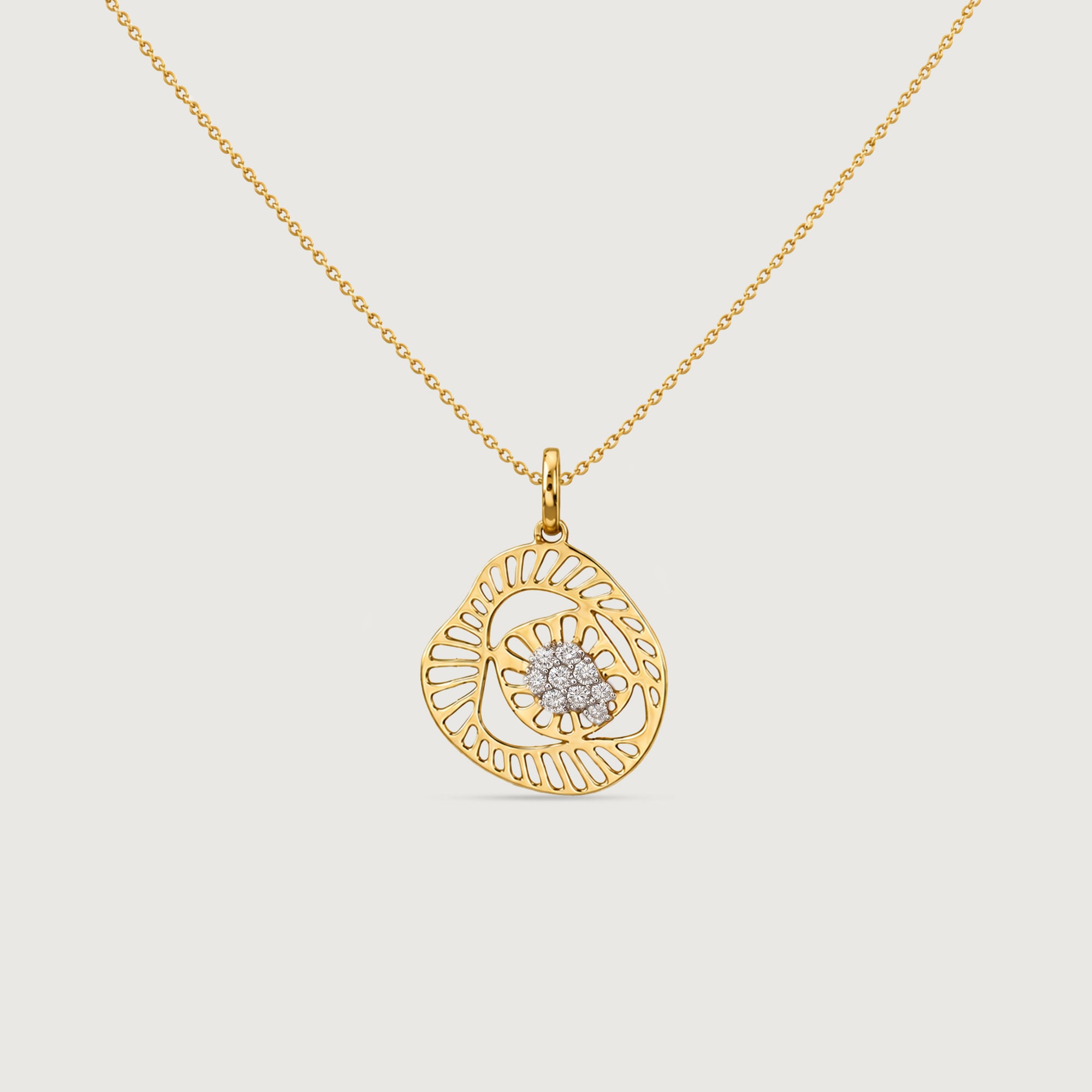 Fluid Bloom Diamond Pendant,,hi-res image number null