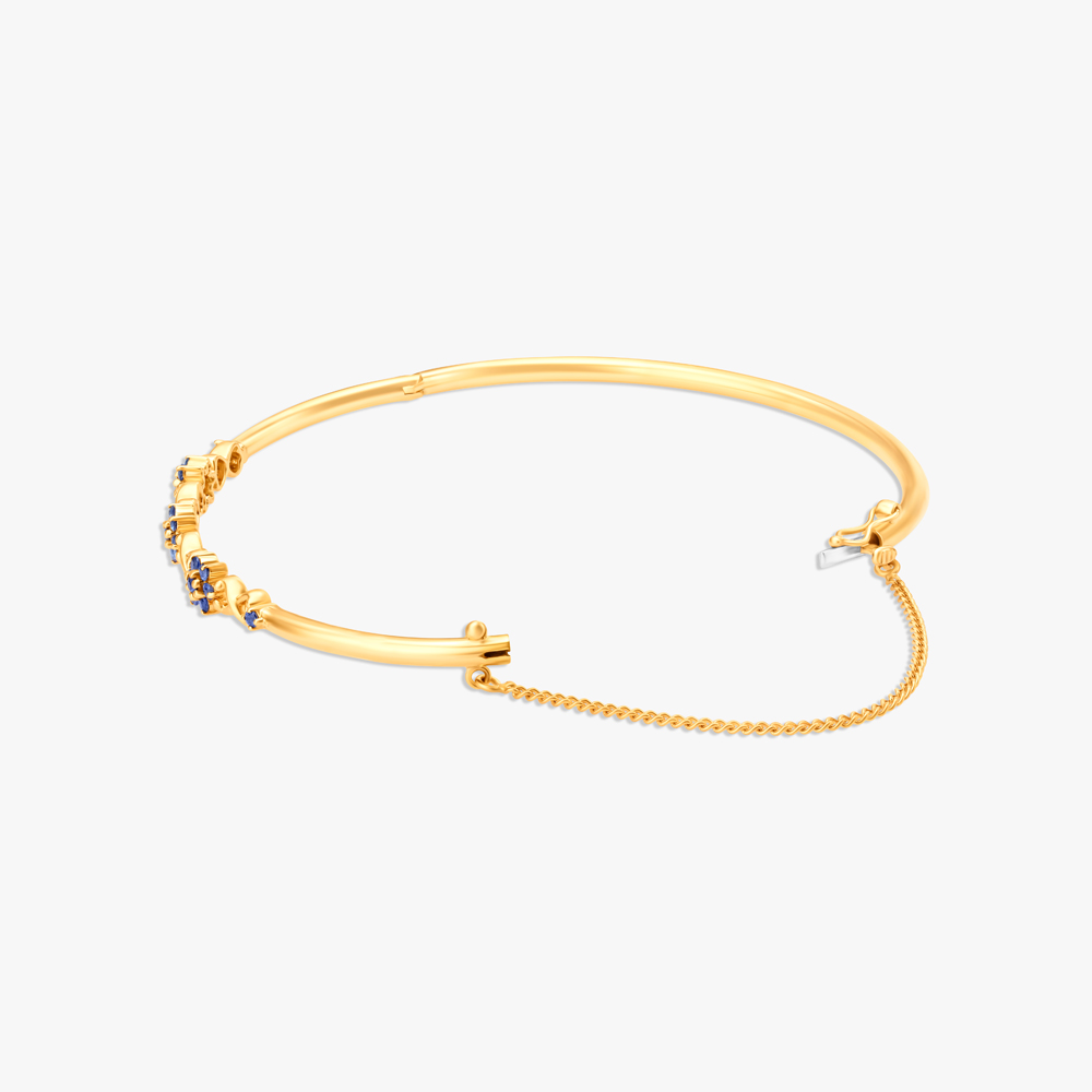 Enchanting Floral Sapphire Bangle,,hi-res image number null
