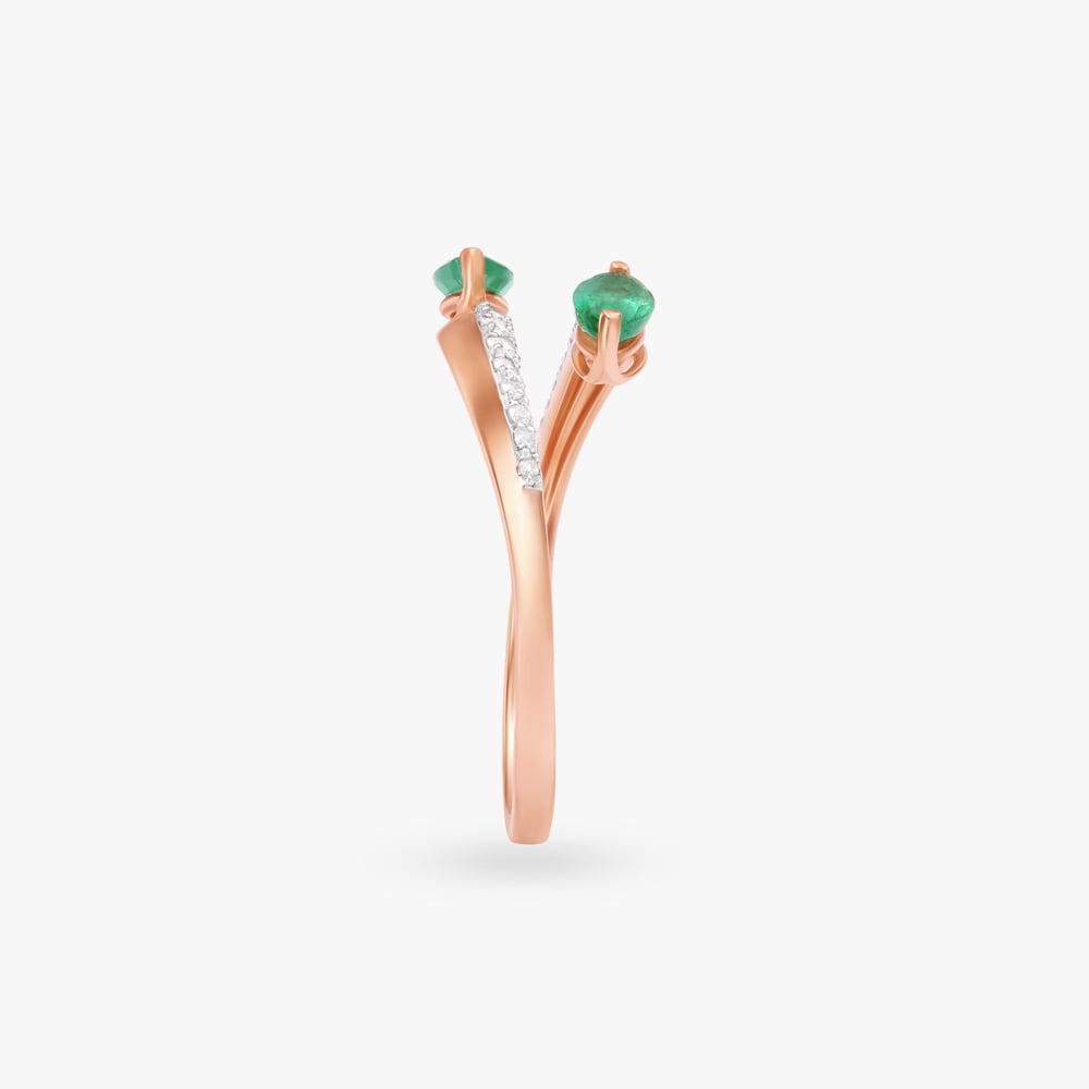 Twin Diamond Finger Ring,,hi-res image number null