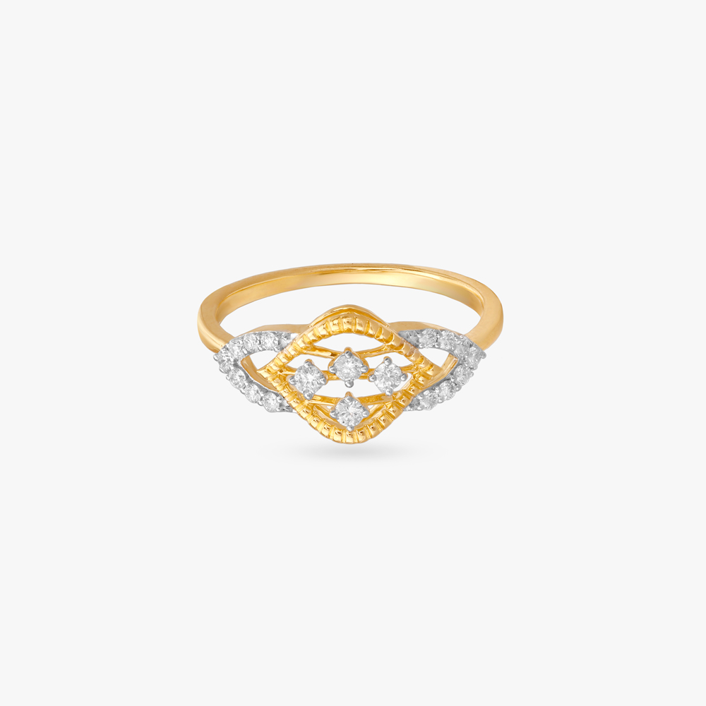 Playful Cascade Diamond Finger Ring,,hi-res image number null