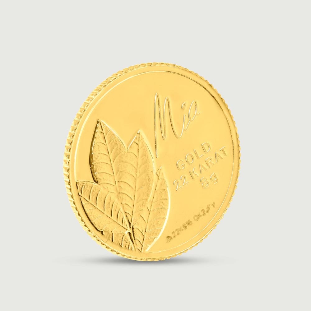 8 GM 22 Karat  Sublime Mango Leaf Gold Coin,,hi-res image number null