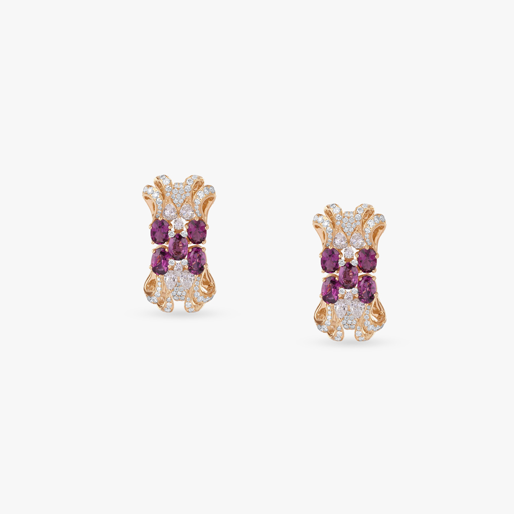 Crimson Poise Diamond Drop Earrings,,hi-res image number null