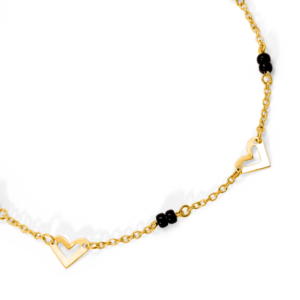 Mia Sutra DIY with Heart Shape Motif Multiple Stacking Charm Bracelet,,hi-res image number null