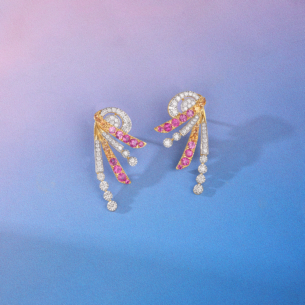 Radiant Aurora Diamond Drop Earrings,,hi-res image number null