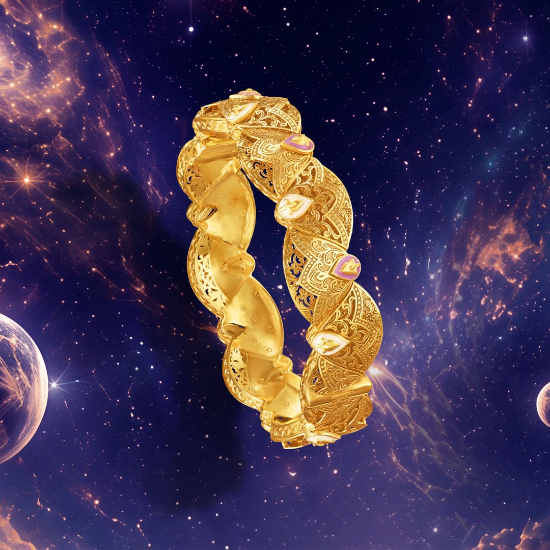 Dawn Bloom Gold Bangle,,hi-res image number null