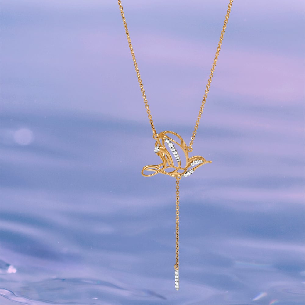 Gentle Flight Diamond Necklace,,hi-res image number null