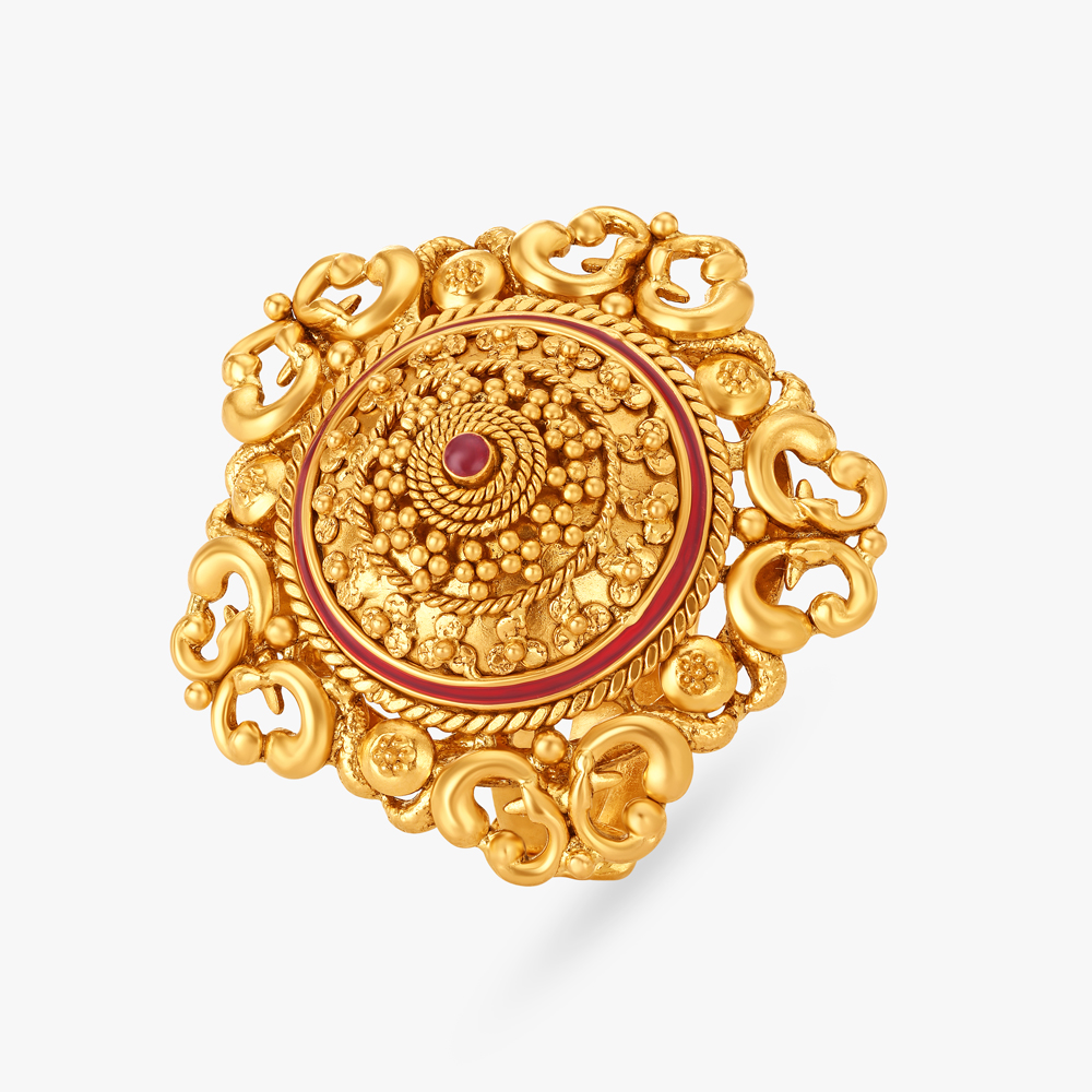 Floral Fantasies Finger Ring with Ras Rawa,,hi-res image number null