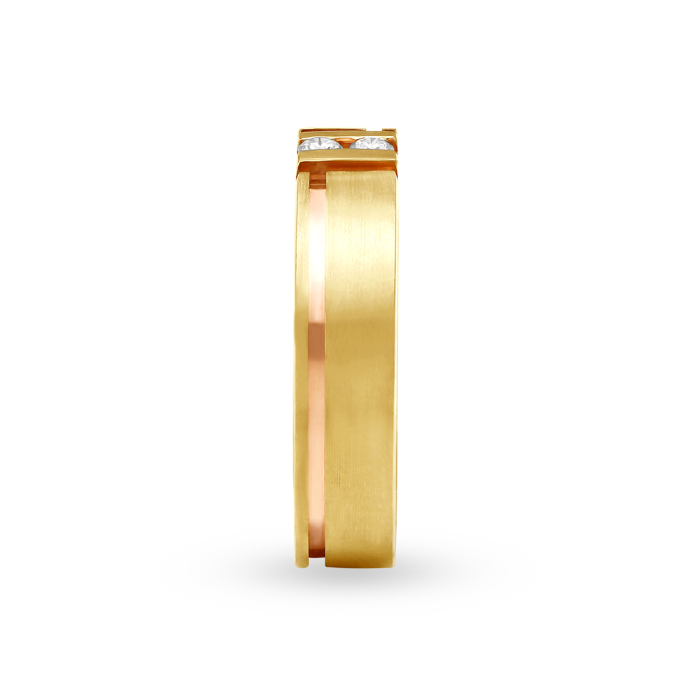 Unique 18 Karat White And Rose Gold And Diamond Finger Ring,,hi-res image number null