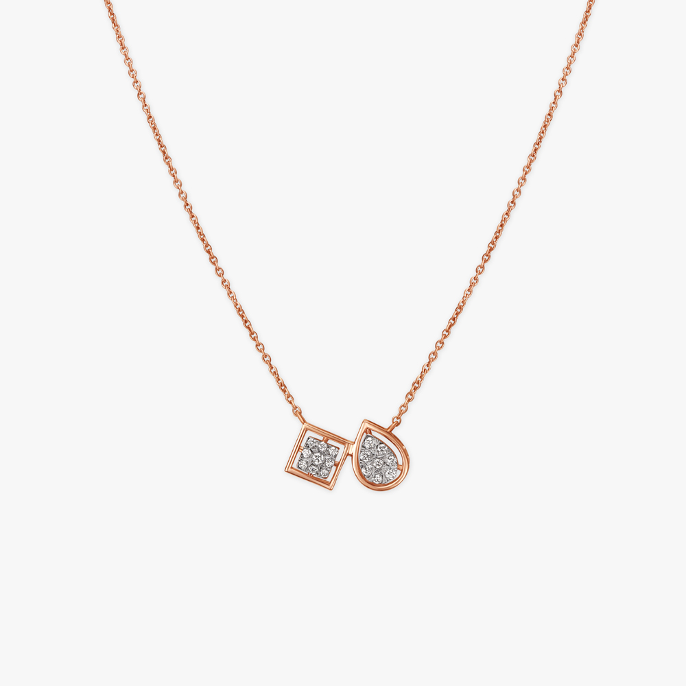 Dainty Toi et Moi Diamond Necklace,,hi-res image number null