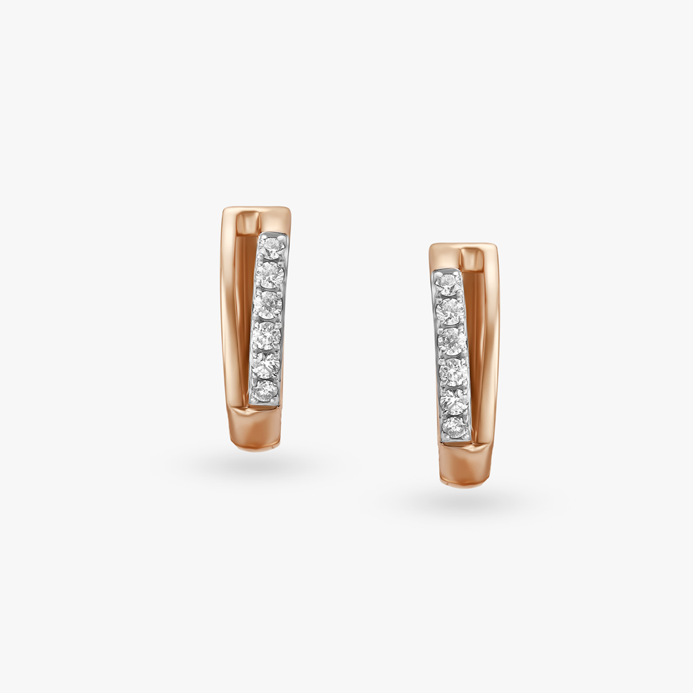 Simple Grace Diamond Hoop Earrings,,hi-res image number null