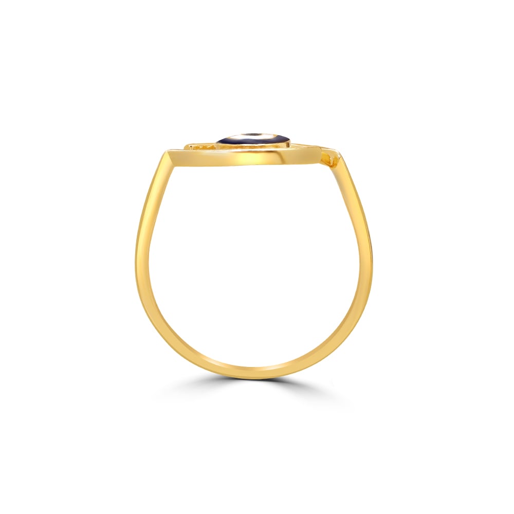 14KT Yellow Gold Stunning Evil Eye Finger Ring,,hi-res image number null