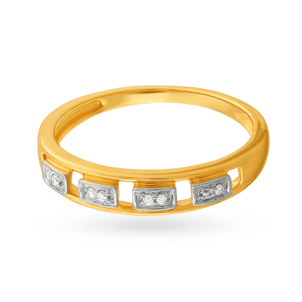 

Timeless 18 Karat Yellow Gold And Diamond Finger Ring