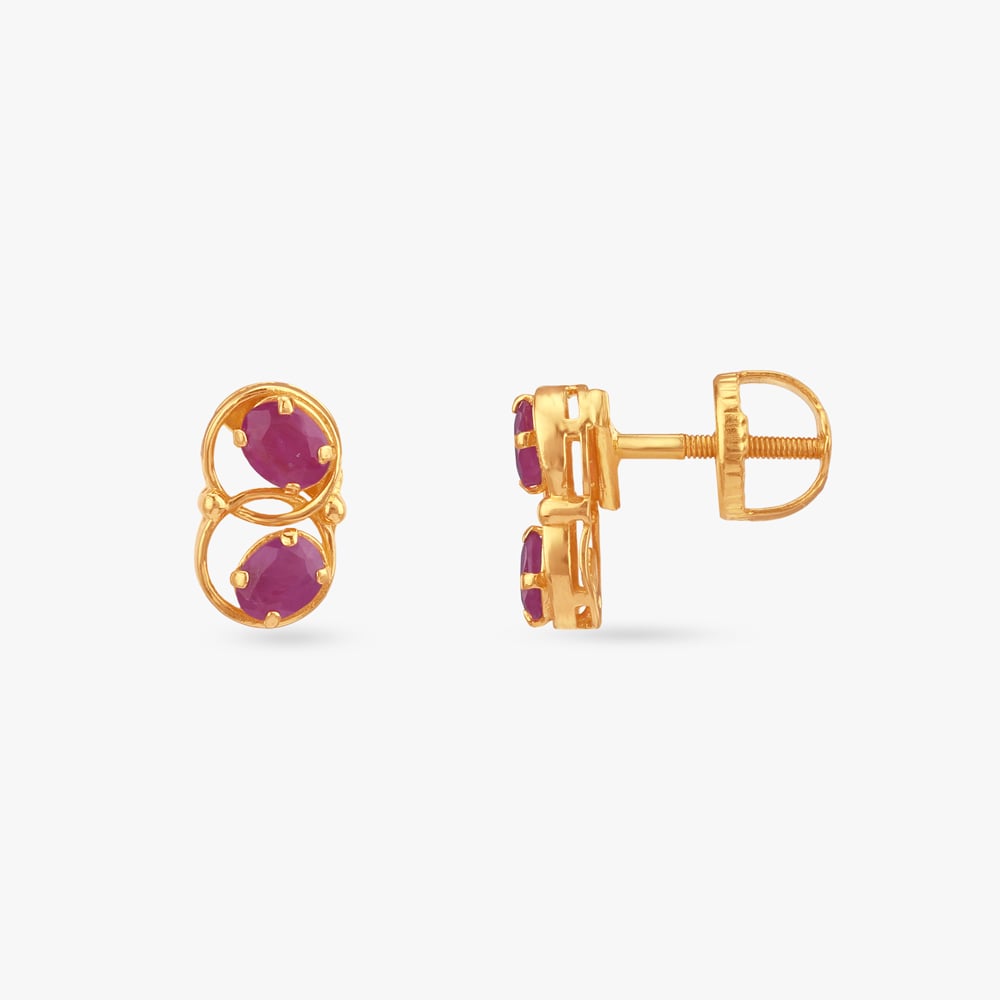 Spirited Bloom Ruby Pendant and Earrings Set,,hi-res image number null