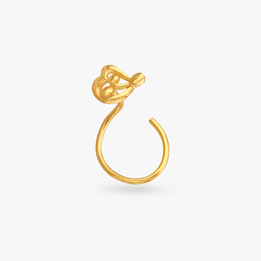Delicate Harmony Gold Nose Pin,,hi-res image number null