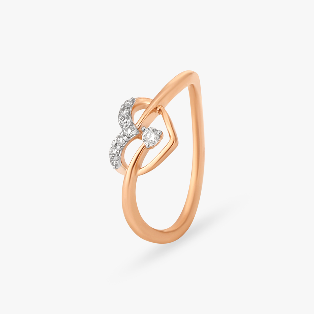 Sparkling Heart Diamond Finger Ring,,hi-res image number null