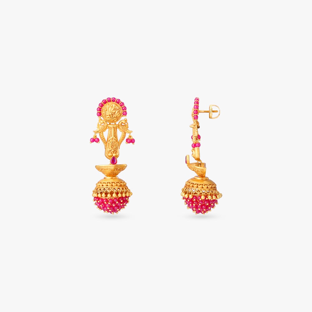 Dancing Feather Gold Necklace set,,hi-res image number null