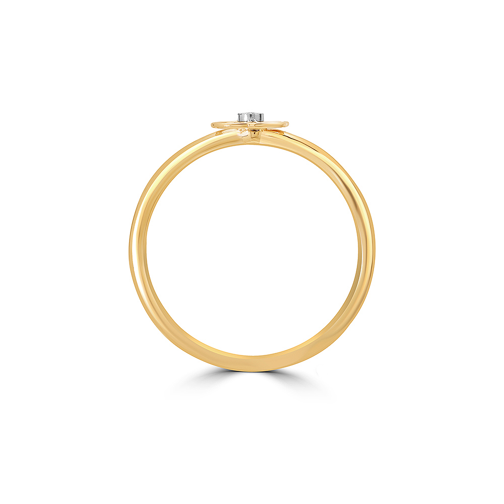 14KT Yellow Golden Iconic Sparkle Diamond Finger Ring,,hi-res image number null