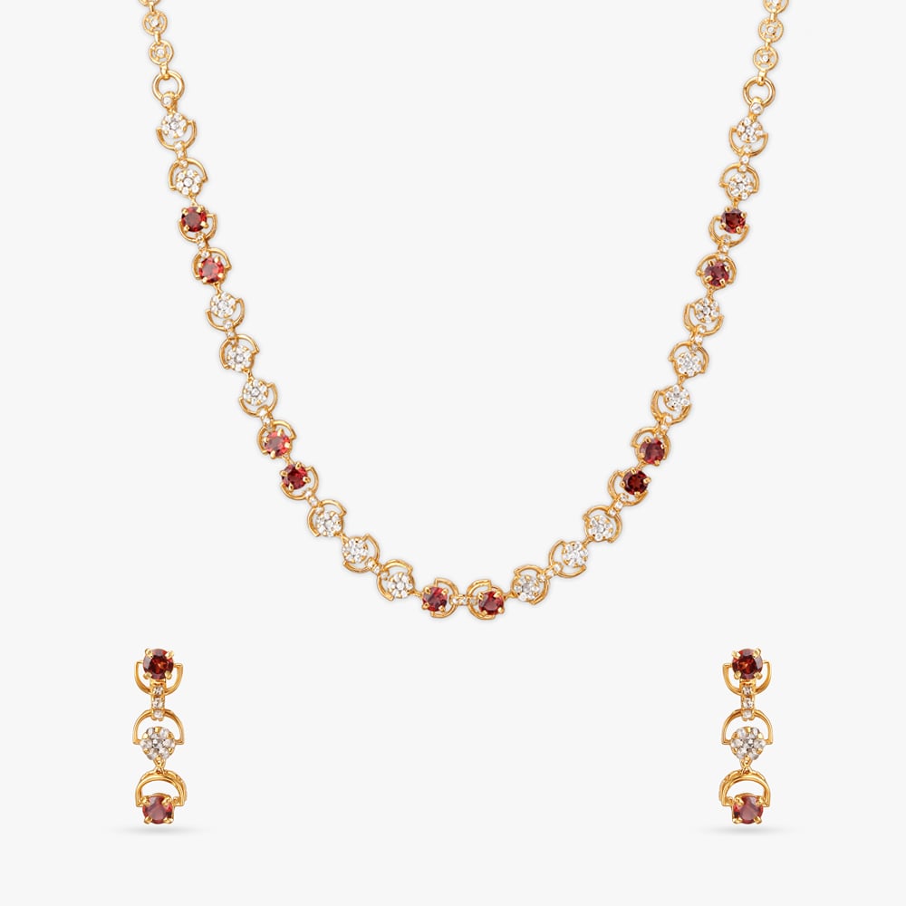 

Vintage Grace Open Polki Necklace Set
