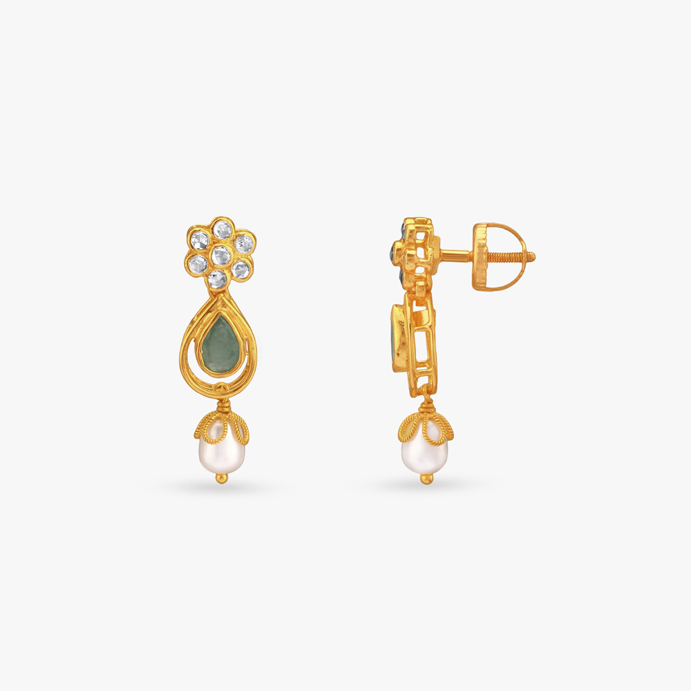 Floral Elegance Open Polki Necklace Set,,hi-res image number null