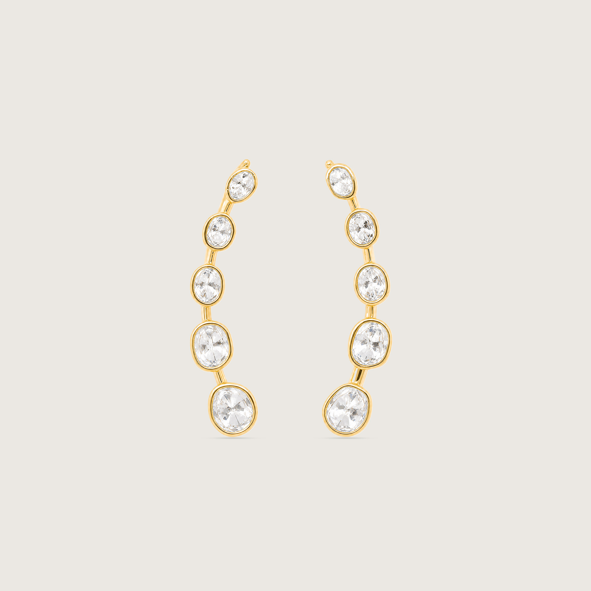 Luminous Cascade Polki Stud Earrings,,hi-res image number null