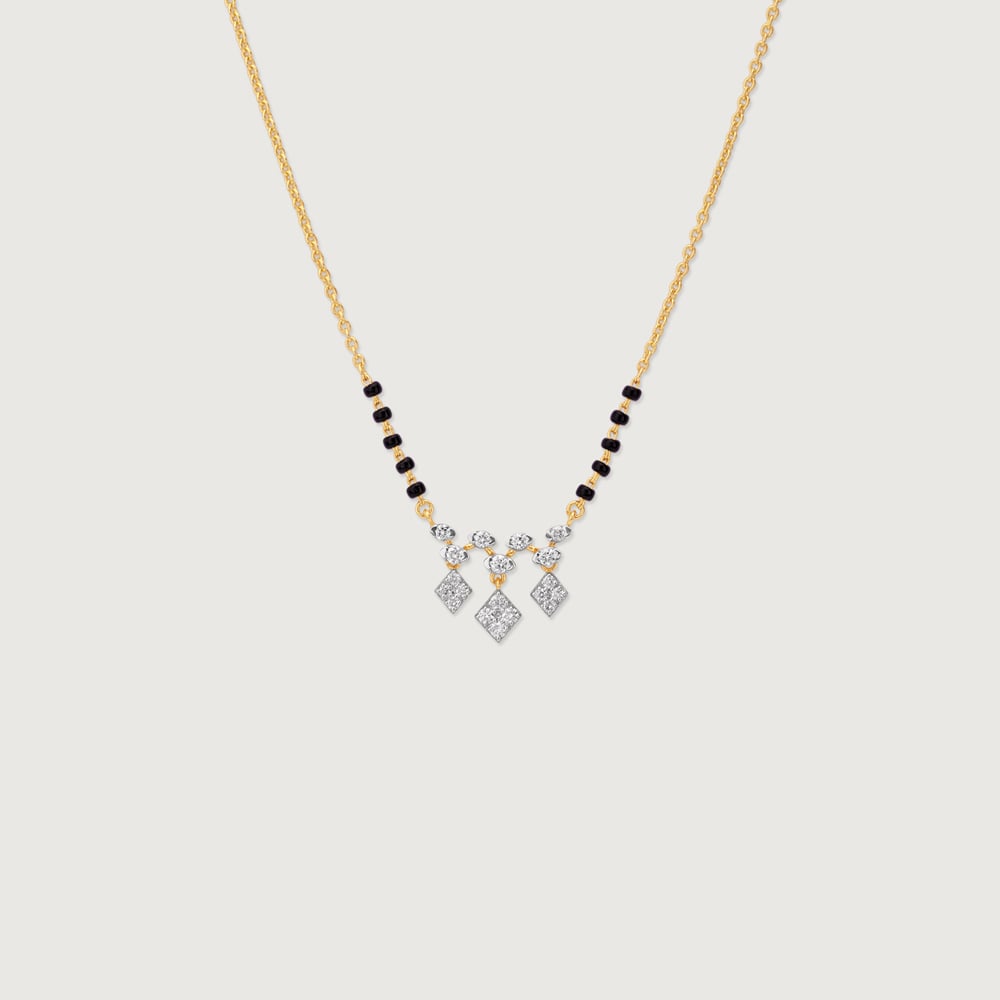 Striking Cascading Diamond Mangalsutra,,hi-res image number null