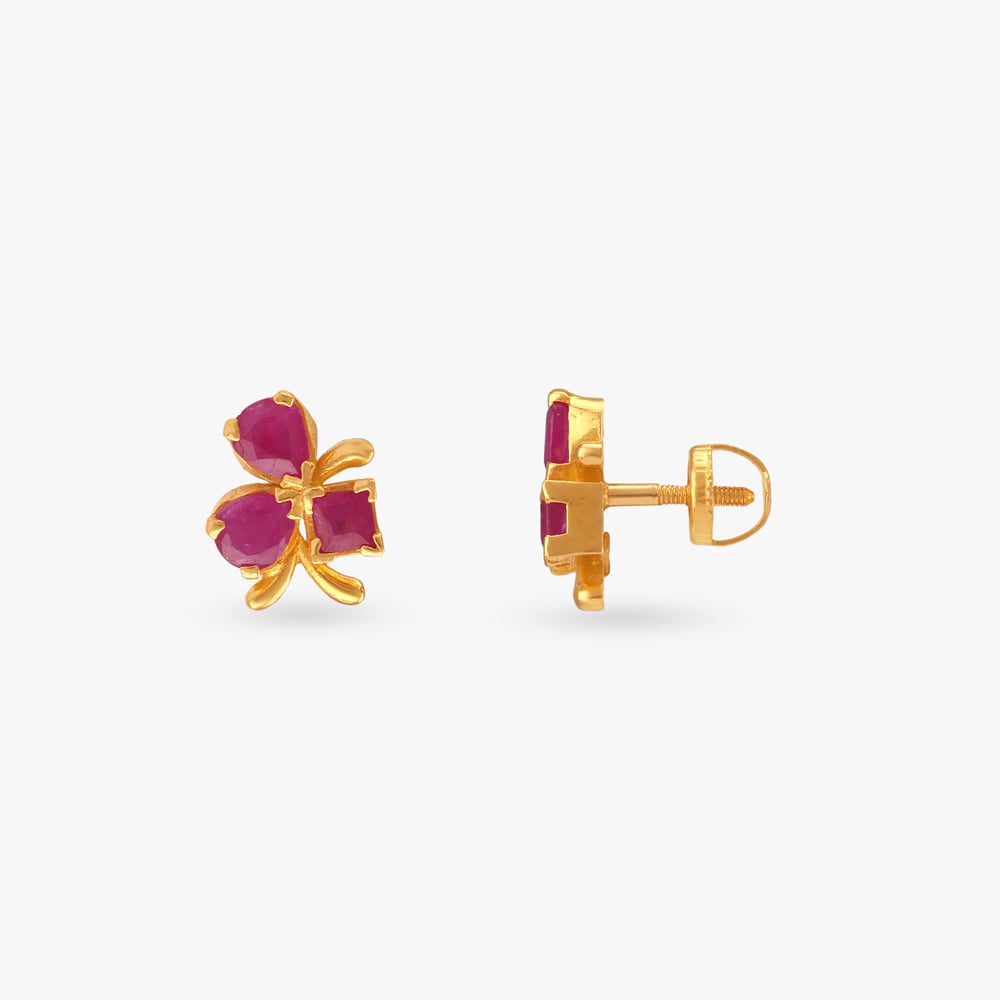 Cheeky Gloss Ruby Stud Earrings,,hi-res image number null