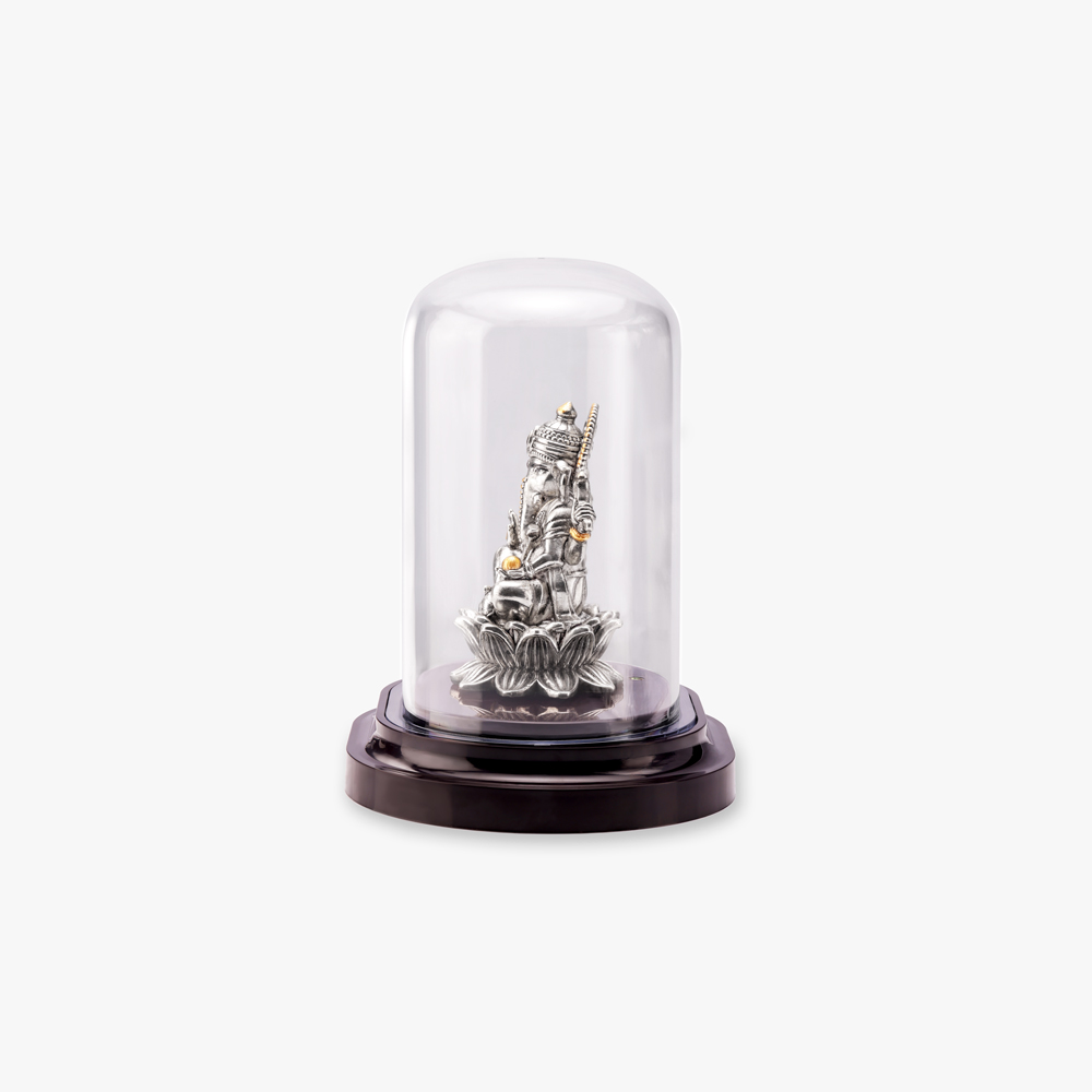 Divine Ganesh Silver Idol,,hi-res image number null