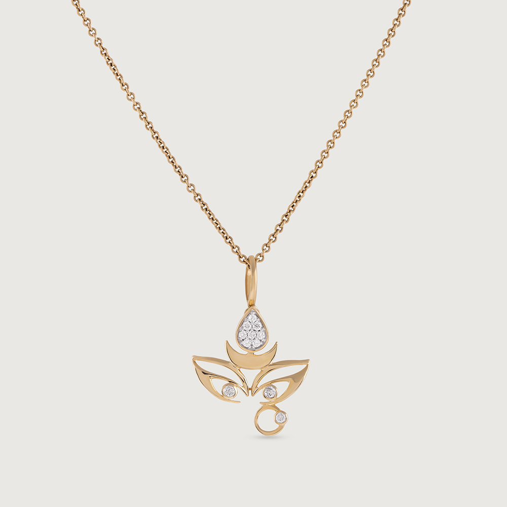 Adi Shakti Gold and Diamond Pendant,,hi-res image number null