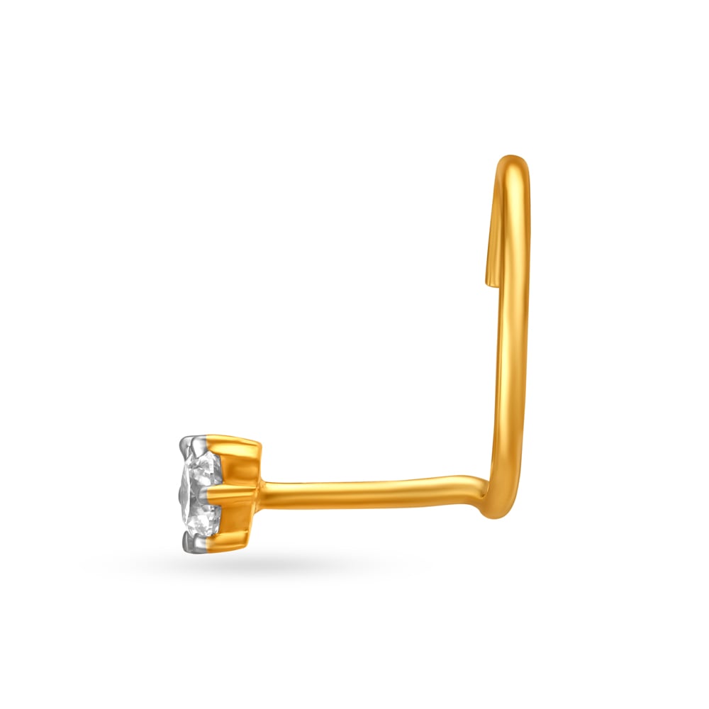 Sublime Gold and Diamond Nose Pin,,hi-res image number null